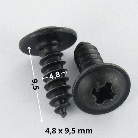 1 x Thread Rolling Screw Mushroom Pozi 4.8X9.5 Black Zinc Plated A/POINT
