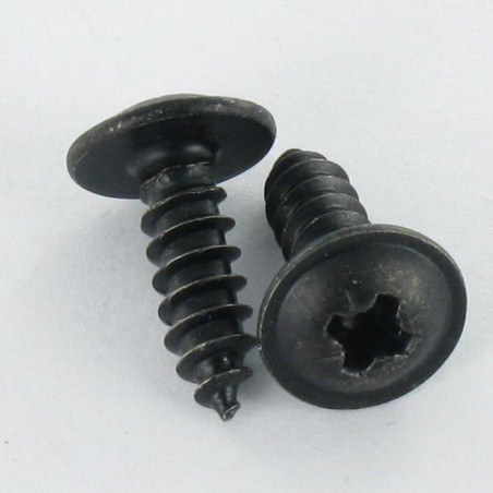 1 x Thread Rolling Screw Mushroom Pozi 3.5X8 Black Zinc Plated