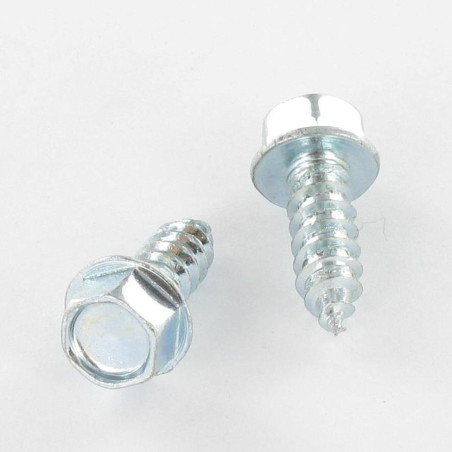 1 x Thread Rolling Screw Hexagonal Head Flanche Without Serration 6.3X19 Zinc Plated