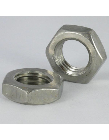 1 x Thin Nut M5 Thickness 2.5 Nickel Plated Brass