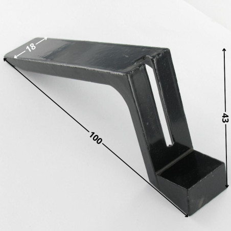 1 x Flange FIXED Black Zinc Plated 43X100X18 Article 417/10