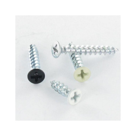 1 x Screw For Plastic Stainless Steel A2 Pan Countersunk Head Phillips 4.2X25 Painted Black Ral9005/Jet Black