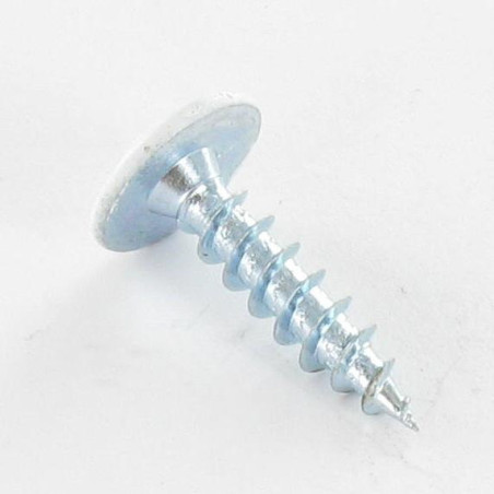 1 x Chipboard Screw Mushroom Pozi PZ2 4X25 Full Thread Head Diameter: 10 Zinc Plated Ral9010/Pure White