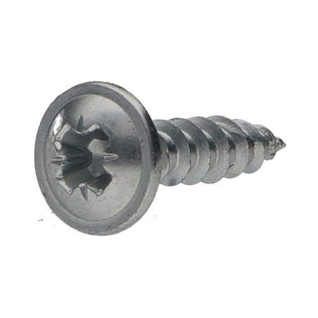 1 x Chipboard Screw Mushroom Pozi PZ2 4.5X20 Full Thread Zinc Plated