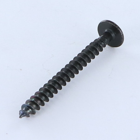 1 x Chipboard Screw Mushroom Pozi N°2 4X20 Full Thread Head Diameter: 10 Black Zinc Plated