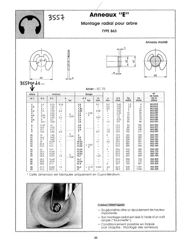 1 x Retaining Rings E Heavy Duty T864 Retaining...