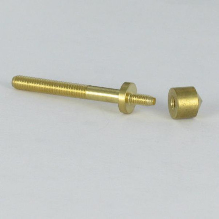 1 x Screw With Collar Brass 8X40 With Cover Cap D8
