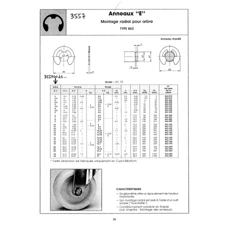 1 x Retaining Rings E Heavy Duty T864 Retaining Diameter 8 A11 Steel