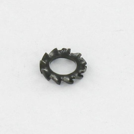 1 x Serrated Lock Washer Type External Teeth Az M6 Black Zinc Plated