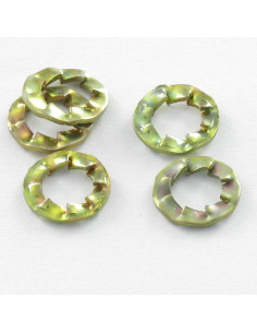 Serrated Lock Washer Type Internal Teeth Jz M10 Yellow Zinc