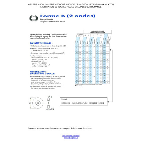 1 x Washer ONDUFLEX M6 Zinc Plated Type B 2 Waves