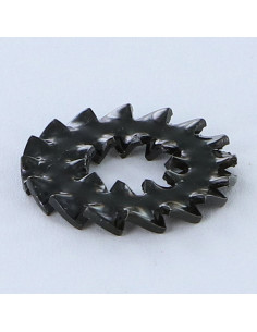 Serrated Lock Washer Double Toothed M8 Black Zinc Plated