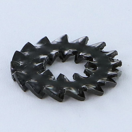 1 x Serrated Lock Washer Double Toothed M8 Black Zinc Plated