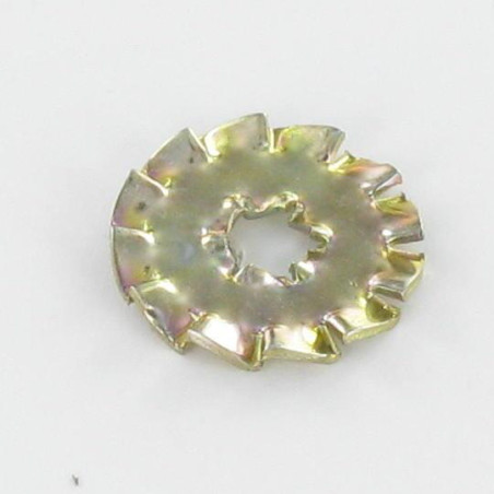 1 x Serrated Lock Washer Double Toothed M3 Yellow Zinc