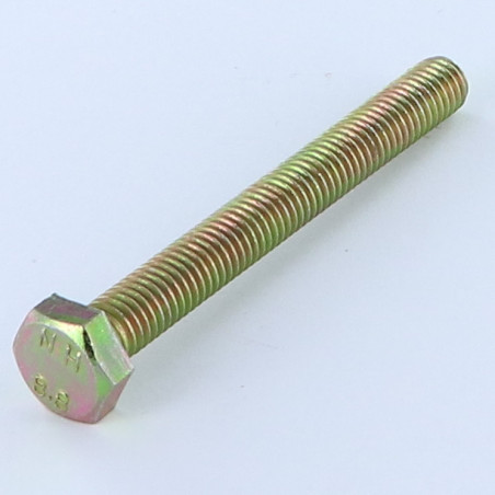 1 x Machine Screw Hexagonal Head M8X100 Class 8.8 Yellow Zinc