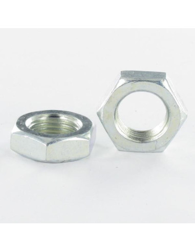 1 x Thin Nut M24 Left Thread Zinc Plated