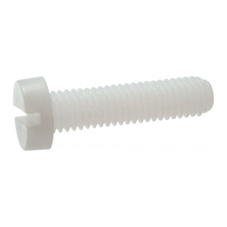 1 x Machine Screw Pan Head Slotted M4X25 Polyamid 6.6 natural nylon