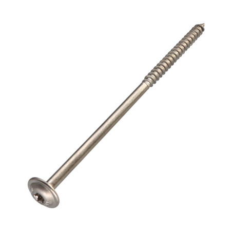 1 x Carpenter Screw Disc Head Stainless Steel A2 8X180 Thread Length: 80 T40 Head Diameter: 20
