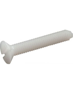 Machine Screw Countersunk Head Slotted M10X20 natural nylon