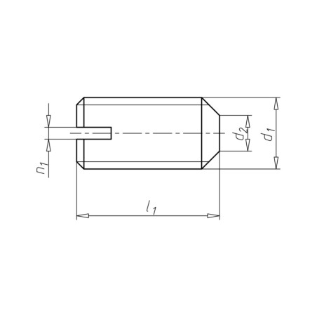 1 x Machine Screw Set Screw Slotted Cup Point Stainless Steel A2 M8X12