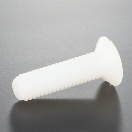 1 x Machine Screw Countersunk Head Slotted M8X8 natural nylon