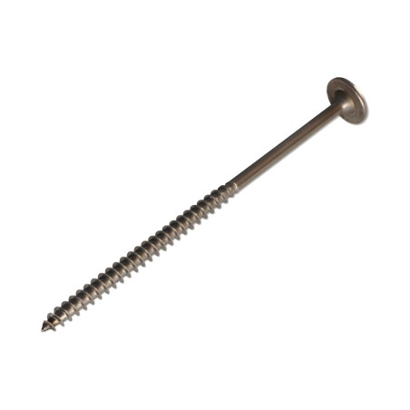 1 x Carpenter Screw Disc Head Stainless Steel A2 5X100 Thread Length: 60 T25