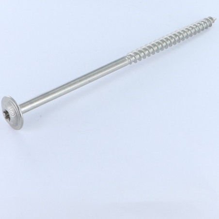 1 x Carpenter Screw Disc Head Stainless Steel A2 8X100 Thread Length: 80 T40 Head Diameter: 20