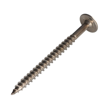 1 x Carpenter Screw Disc Head Stainless Steel A2 8X100 Thread Length: 80 T40 Head Diameter: 20