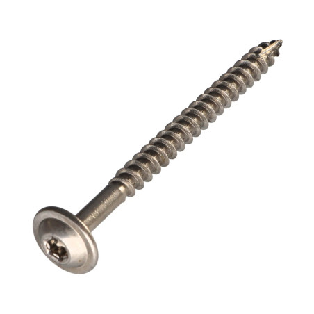 1 x Carpenter Screw Disc Head Stainless Steel A2 8X120 Thread Length: 80 T40 Head Diameter: 20