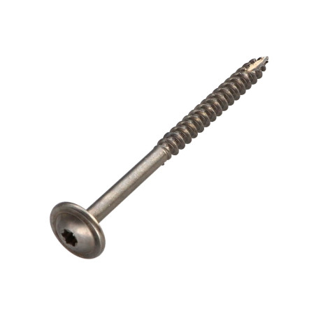 1 x Carpenter Screw Disc Head Stainless Steel A2 6X90 Thread Length: 54 T25 Head Diameter: 15
