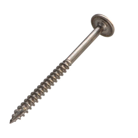 1 x Carpenter Screw Disc Head Stainless Steel A2 6X80 Thread Length: 48 T25 Head Diameter: 15
