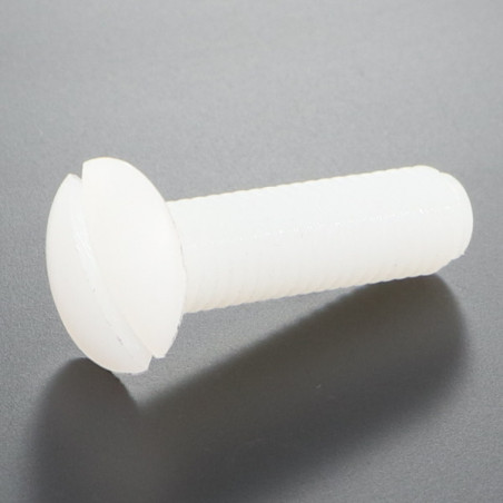 1 x Machine Screw Pan Countersunk Head Slotted M6X30 natural nylon