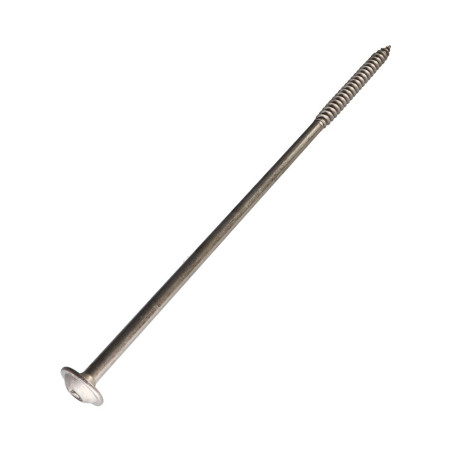 1 x Carpenter Screw Disc Head Stainless Steel A2 8X200 Thread Length: 80 T40 Head Diameter: 20