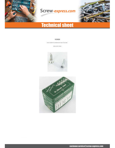 1 x Screw Spax Countersunk Head Pozi 3X15 Head...