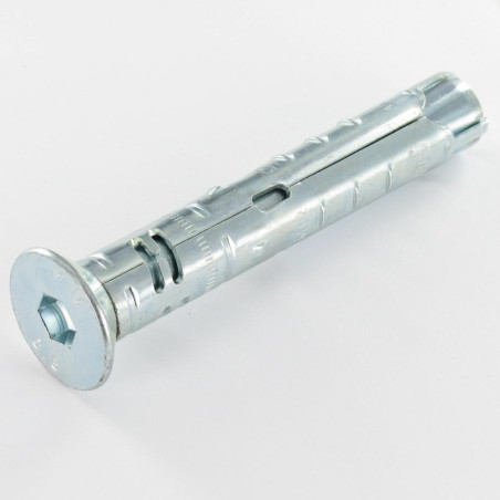 1 x Stud Anchor Plug METAL 12X75 Screw M8X80 Zinc Plated