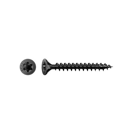 1 x Spax Wood Screw Countersunk Head T20 4.5X20 Thread Length: 15 Black Zinc Plated