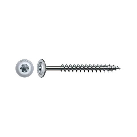 1 x Spax Wood Screw Disc Head Screw T50 4CUT 10X100 Thread Length: 80 WIROX