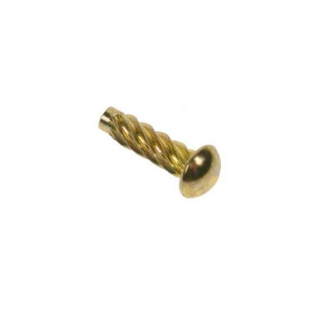 1 x Hammer Drive Screws Type U Round Head Brass Plated Steel 2.95 X 3/16
