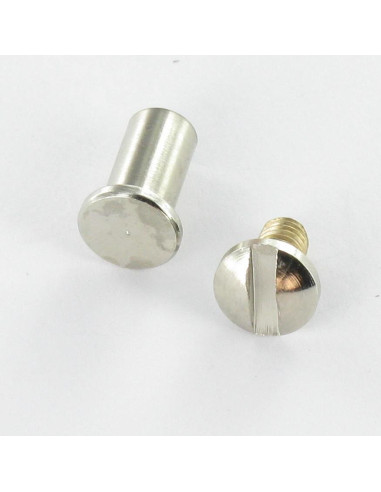 1 x Screw Bookbinder M4 Nickel Plated Brass...