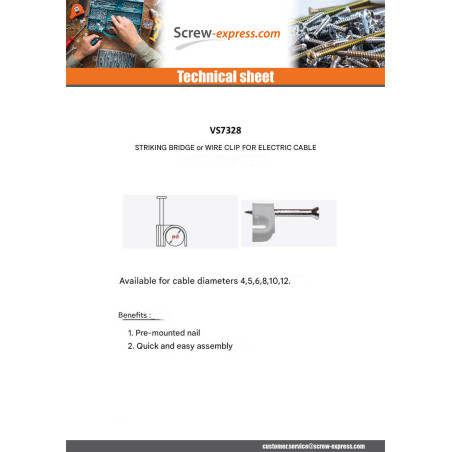 1 x Pack of 10 Pontet Wire Rope ELECTRIC Diameter 8