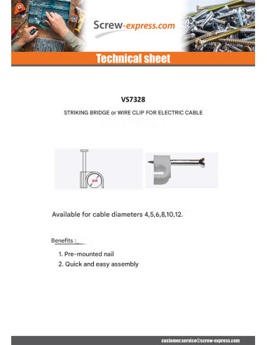 1 x Pontet Drive-In Plug Diameter 5 white nylon