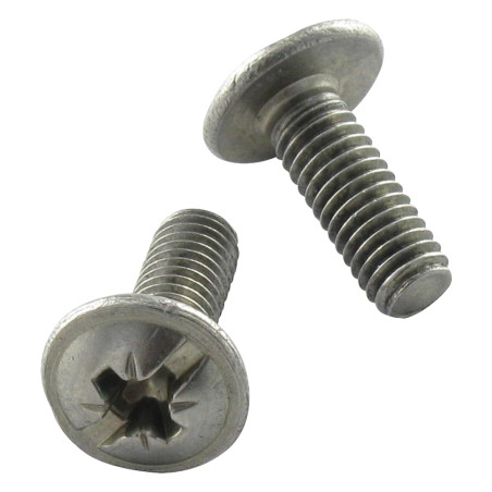 1 x Machine Screw Mushroom Pozi And Slotted 6X20 Stainless Steel