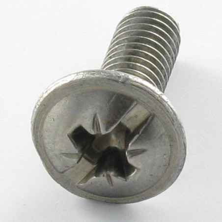 1 x Machine Screw Mushroom Pozi And Slotted 6X16 Stainless Steel