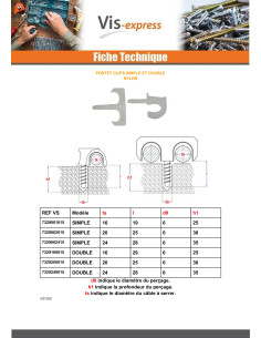 Bridge CLIPS SIMPLE Linch Pin Wire Rope Of 24 Nylon 2