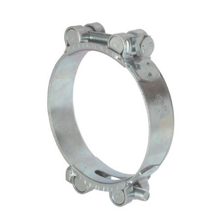 1 x Double clamping trunnion clamp Diameter 122 to 130 Plain W1Zinc Plated