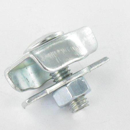 1 x Simple Flat Wire Rope Clip Stainless Steel Zinc Plated Wire Rope Of 3