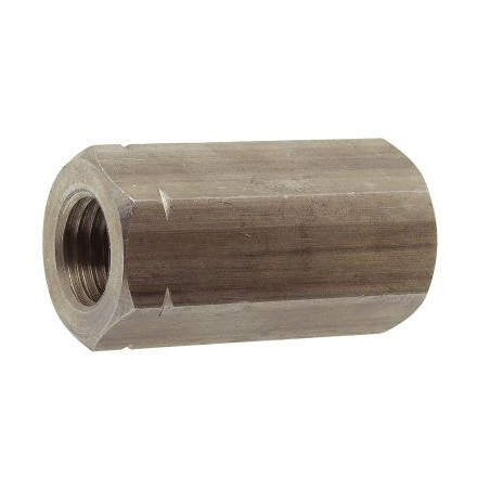 1 x Coupling Nut Hexagonal Stainless Steel A4 M16 Length 48 S24