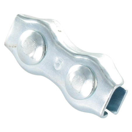 1 x Wire Rope Clip FLAT DUPLEX Zinc Plated Wire Rope Of 8