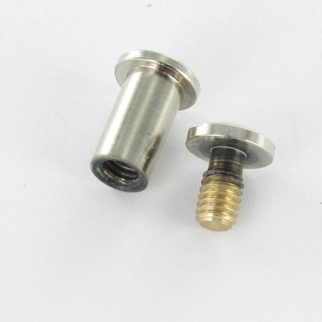 1 x Screw Bookbinder M4 Nickel Plated Brass Linch Pin Tightening 15 to 20