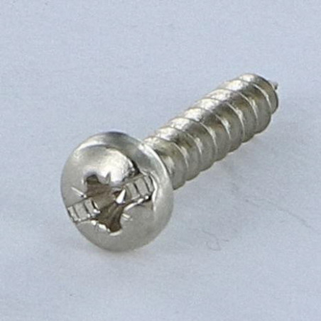 1 x Chipboard Screw Round Head Pozi And Slotted 3X15 Nickel Plated micro screw